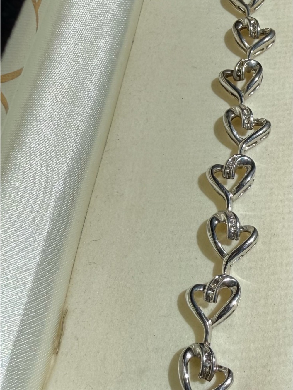 Diamond Heart Link Bracelet - Women Jewelry